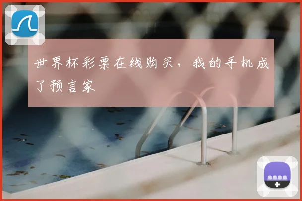 世界杯彩票在线购买，我的手机成了预言家